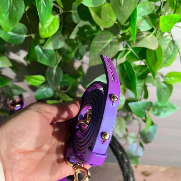 IRIDESCENT Fushia & MIRRORED Mauve Leather Medium Michael Kors Purse & Wallet - Picture 8 of 10